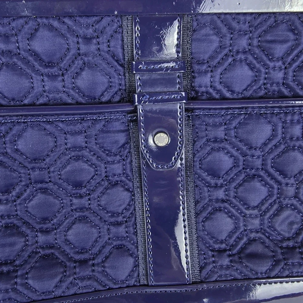 Vera Bradley Navy Blue Short Chain Handle Quilted Handbag - Picture 13 of 15